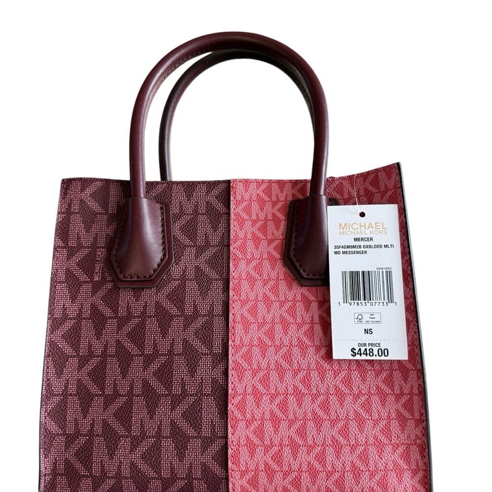 NWT Michael Kors Pink and Brown Signature Tote